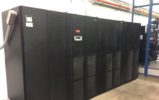 Power backup units at Rack & Data.