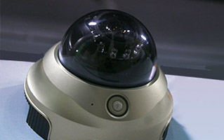 Dome security camera for data center monitoring.